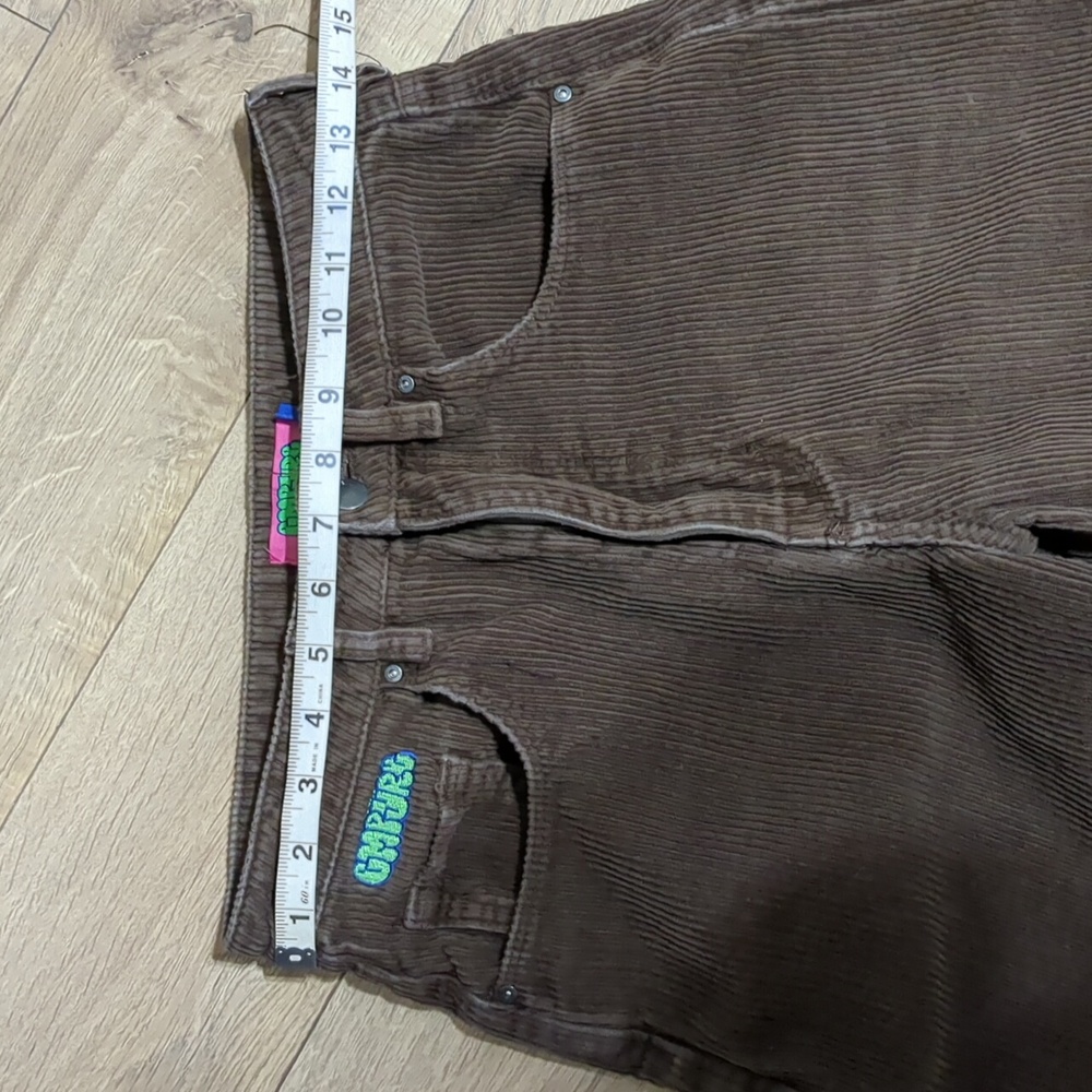 Empyre Tori Carafe Corduroy Dark Brown High Rise Wide Leg Skate Pants Size 4 - Picture 4 of 13